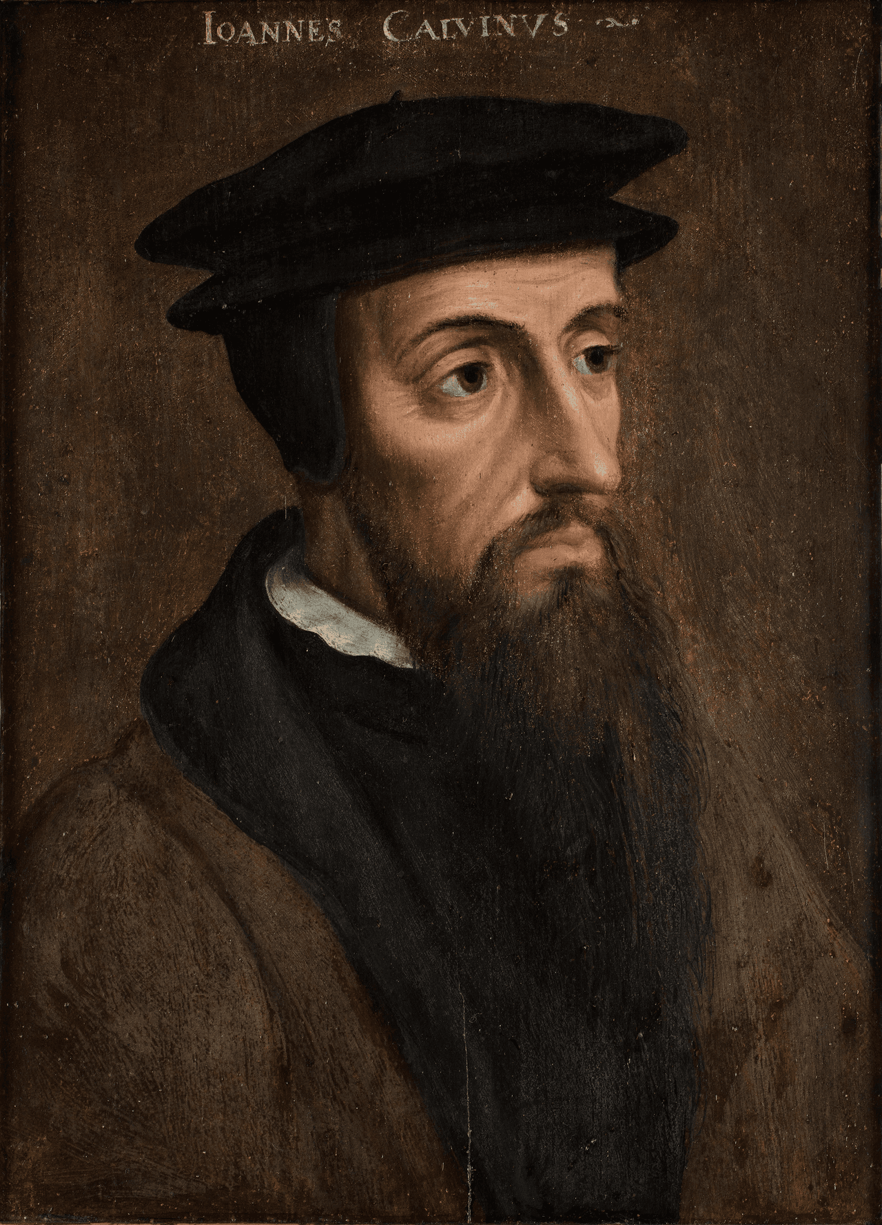 Portrait of John Calvin (1509–1564).